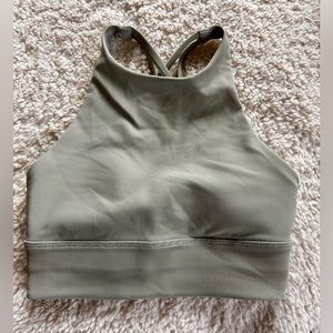 Lululemon Energy Bra High Neck Long Line Size 4  *Medium Support, B–D Cup EUC